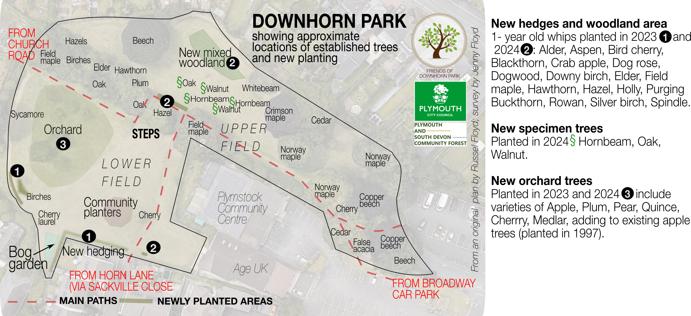 Tree Location Guide Tree Guide – Friends of Downhorn Park